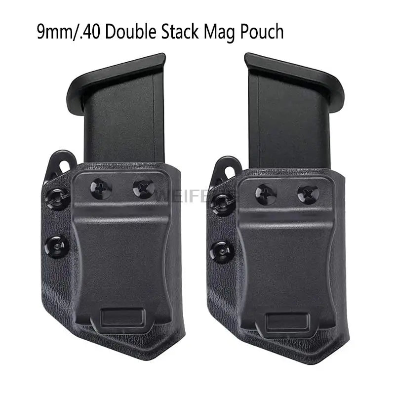 IWB/OWB Magazine Pouch 9mm/.40 Double Stack Magazine Case for G CZ S&W H&K P365 Hunting Mag Pouch for Right Left