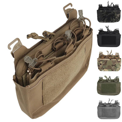 Tactical DOPE Front Flap G-hook Double Stack Abdominal Fanny Pack Triple Magazine Insert Pouch Kangaroo FCPC FCSK Carrier Vest