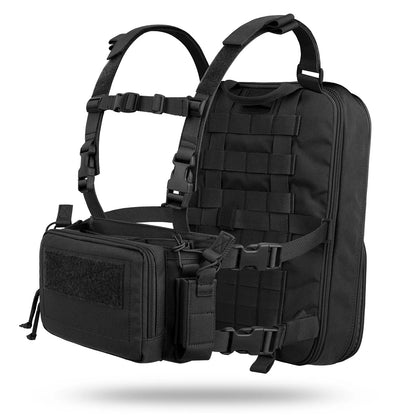 KRYDEX Expandable Flatpack D3 Backpack with Tactical D3CR Chest Rig Rifle AK M4 Magazine Pouch Hiking Hunting Bag Vest