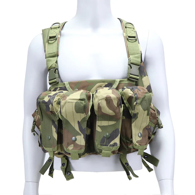 Men's Tactical Vest AK 600D Outdoor Hunting Gear Lightweight Protective Hunting Vest with Equipment Pouches for Men