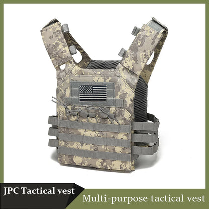 Nylon Tactical Vest Body Armor Hunting Carrier Airsoft Accessories Combat MOLLE Camo Vests