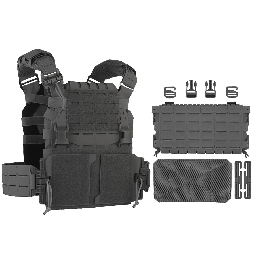 Tactical ARC Plate Carrier V2 Assault Rig Combat Training Protective Vest with Triple Magazine Pouch Quick Release MOLLE System