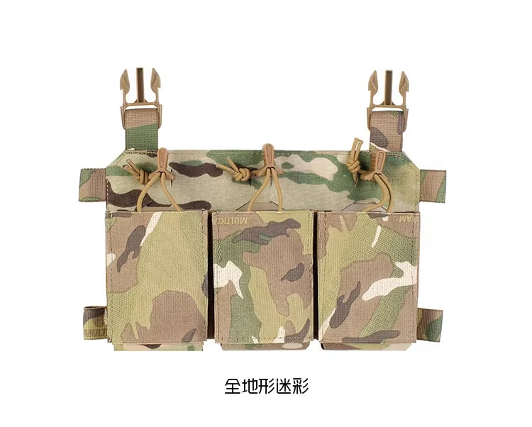 PEW TACTICAL THORAX TRIPLE RIFLE MAG PLACARD 556 762 545  Front Flap AIRSOFT FP09