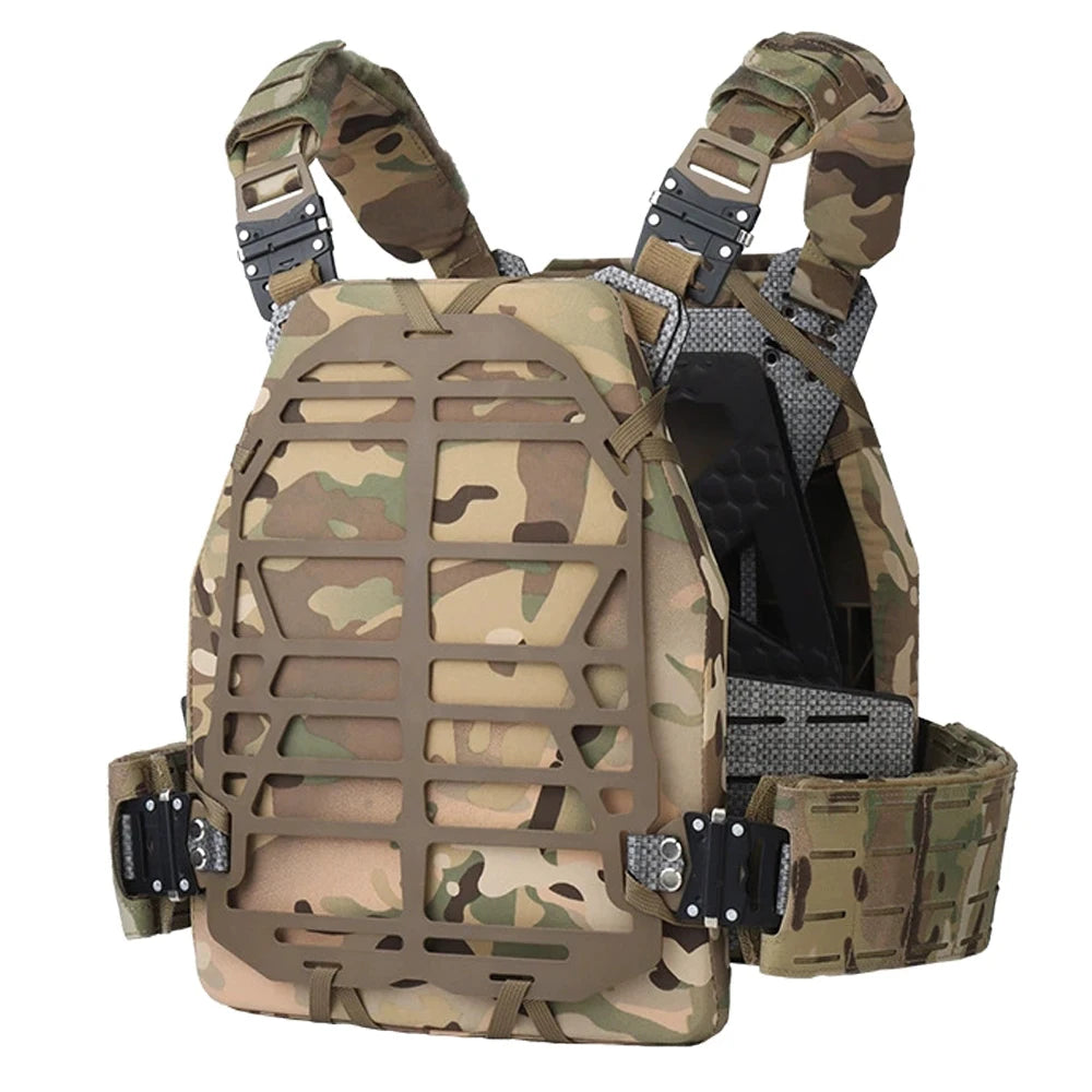 Modular 3D Tactical Armor,Paintball Vest, Airsoft Protective Plate Carrier, Quick Release PFM Outdoor Hunting Vest Training Gear