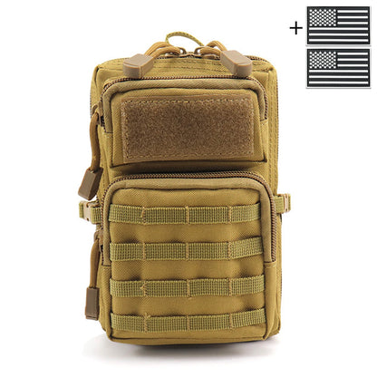 MOLLE accessory waist bag, suitable for crossbody and handheld storage, equipped with buckle straps and layered design
