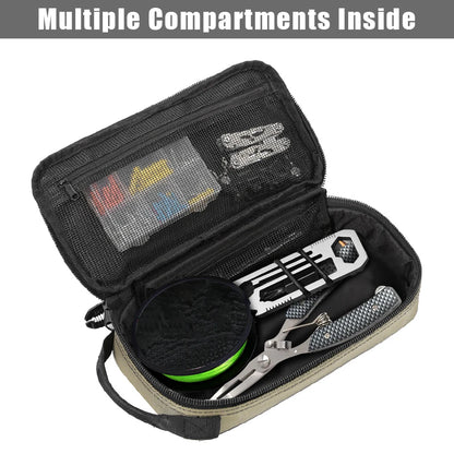 Tactical Utility EDC Pouch Heavy Duty Small Tool Bag Portable Organizer Case with Handle for EDC Motorcycle Road Bike