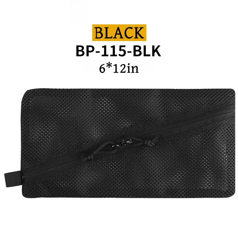 Mesh Pouch Outdoor Travel Sundries Net Bag Organize Accessories MOLLE Camping Utility Admin Pocket