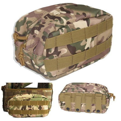 Tactical Molle Utility Pouch EDC Gadget Tool First Aid Backpack Vest Bag Camo Dump Drop Pouch Hunting shooting accessory Bags