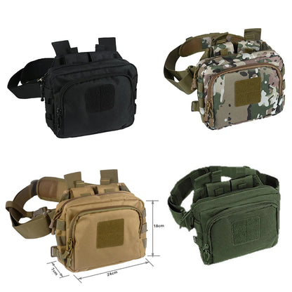 Tactical 2 Bangers Range Bag, Crossbody Pouch with AR/M4 and Pistols Magazine Holders for Outdoor Hunting, Shooting & Sports
