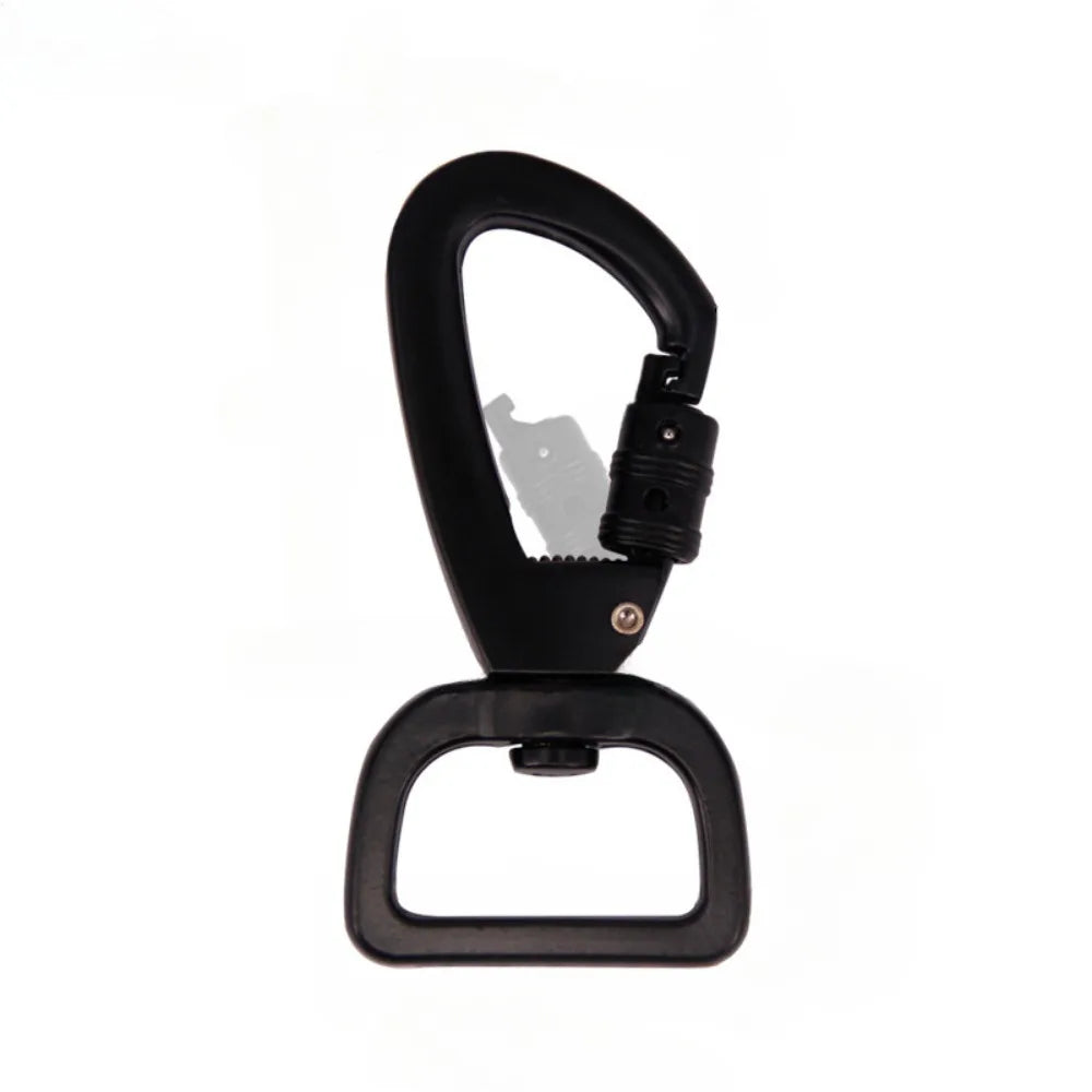 1PC Square Tail Black Swivel Locking Quick Release Hooks Safety Hiking Buckles Clothing Accessories
