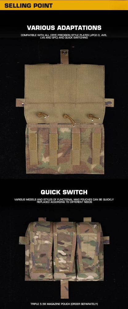 Tactical Front Panel Placard Conversion Adapter Quick Change Flaps Accessories Crye Vest AVS JPC AVS SPC Plate Carrier Airsoft