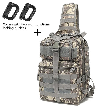 Outdoor Single Shoulder Training Extra Large Chest Bag Waterproof Oxford Cloth Camouflage Photography Crossbody Bag