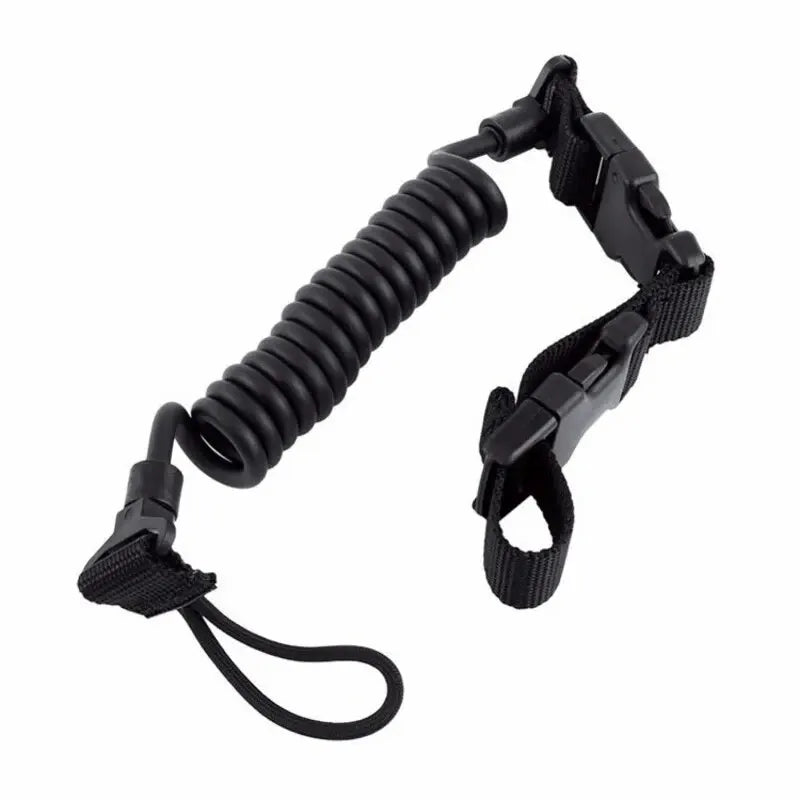 3PCS Tactical Anti-lost Elastic Lanyard Rope Spring Safety Strap Rope For Key Ring Chain Flashlight Hunting Accessories