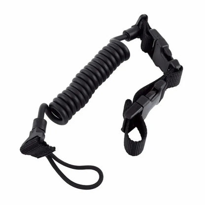 3PCS Tactical Anti-lost Elastic Lanyard Rope Spring Safety Strap Rope For Key Ring Chain Flashlight Hunting Accessories