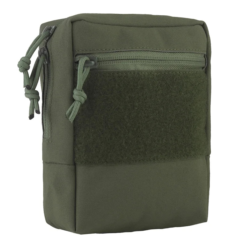 Large Capacity Extended Height MOLLE Pouch Fabric Fastener Design Belt Vest and Gear Panel Mount Outdoor Equipment Storage