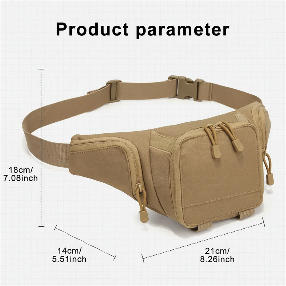 Tactical Pistol Gun Storage Bag Waist Fanny Pack Concealed Carry Anti-Theft Hidden Gun Holster Bag EDC Tool Pouch for Hunting