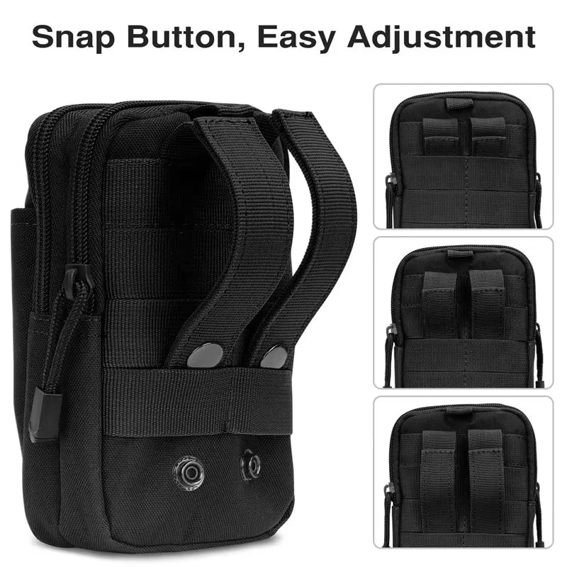 Mobile Phone Case Pouch Waist Bag Waterproof Nylon Multifunction Casual Men Waist Pack Male Small Bag