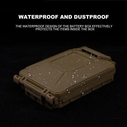 Tactical Battery Storage Box Molle Airsoft Vest Outdoory Modular Mag Pouch Waterproof Box For CR123/AAA/AA/18350/18650