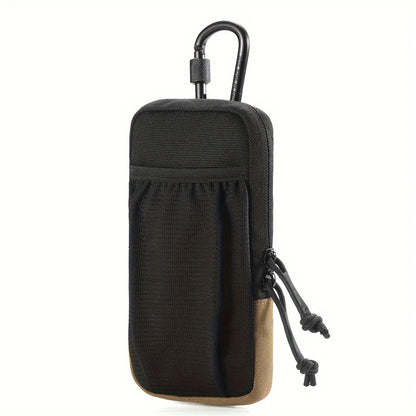 Black Outdoor Mountaineering and Hiking Multi-Functional Sports Waist Bag, Mobile Phone Bag, Outdoor Mountaineering Bag, 1 PC