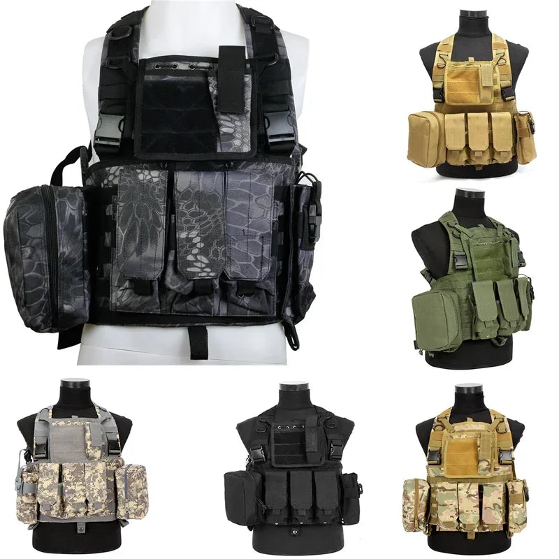 Tactical Vest CS Game Airsoft Assault Molle Vest Equipment Outdoor Clothing Hunting Camouflage Vest Combat Security Waistcoat