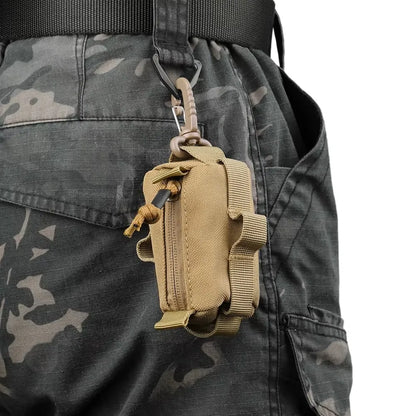 Tactical EDC Pouch Outdoor Small Portable Key Card Holder Coin Purses Wallet MOLLE Hiking Hunting Backpack accessories