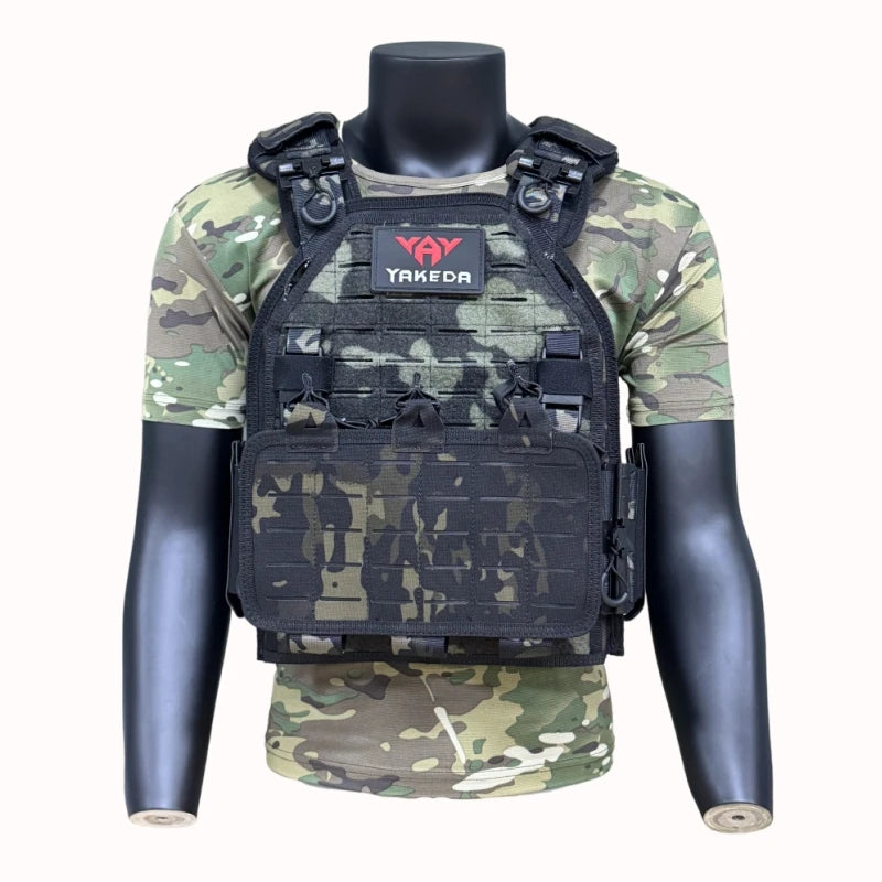 Multicam Camo Tactical Vest Quick Release Molle Modular Protective Vest for Outdoor CS Wargame Hunting yakeda 6094