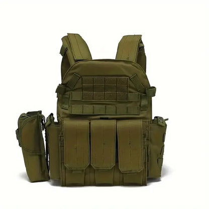 6094 Military Tactical Vest Molle Vest Body Armor Combat Army CS Gear Hunting Plate Carrier Airsoft Accessories Wargame Pouch