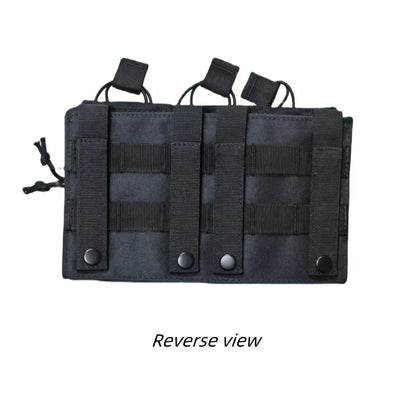 Outdoor Tactical MOLLE Camo Nylon Open Top Triple Magazine Pouch for Airsoft Paintball Shooting Hunting