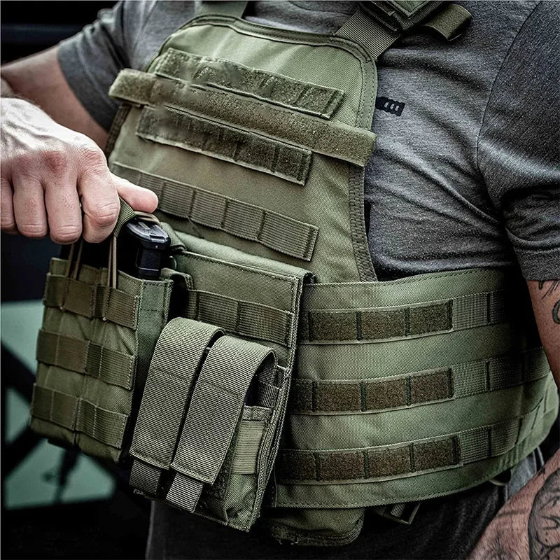 MOPC Tactical Vest Plate Carrier Yakeda 1000D Molle Chest Rig Waterproof Wear-Resistant Easy Operate Molle Tactical Accessory