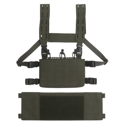 Tactical Chest Rig Modular Airsoft Training Vest Multifunctional Camouflage Gear with 556 Triple Magazine Pouch MOLLE System