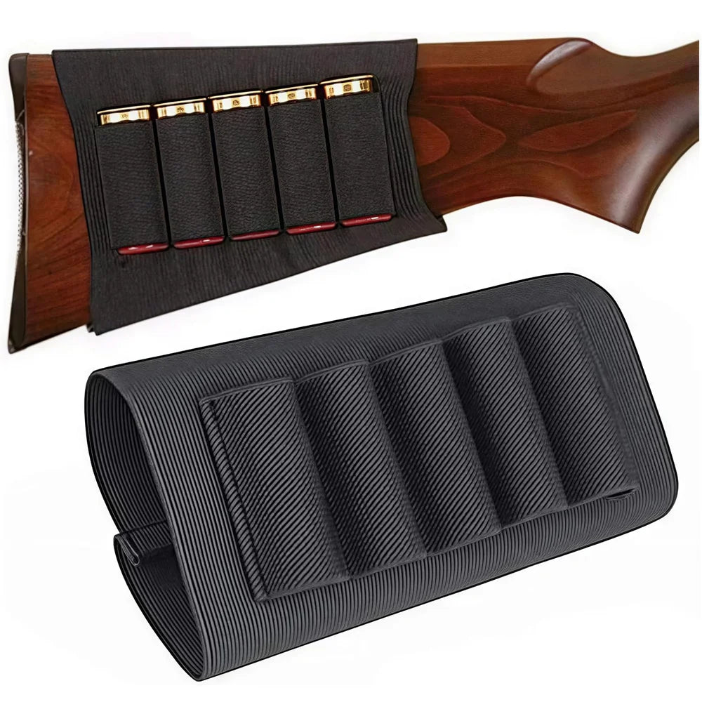 Tactical Buttstock for Shotguns 5 Shotgun Shell 12 / 20GA Gauge Ammo Holder bag Holder Ammo Pouch Hunters Butt Stock Accessories