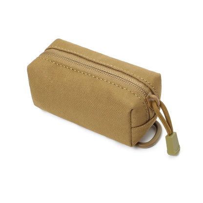 Outdoor  Tactical Mini EDC Zipper Pouch MOLLE Small Portable Nylon Key Coin Purse with D-Ring for Cycling Hunting Hiking Travel