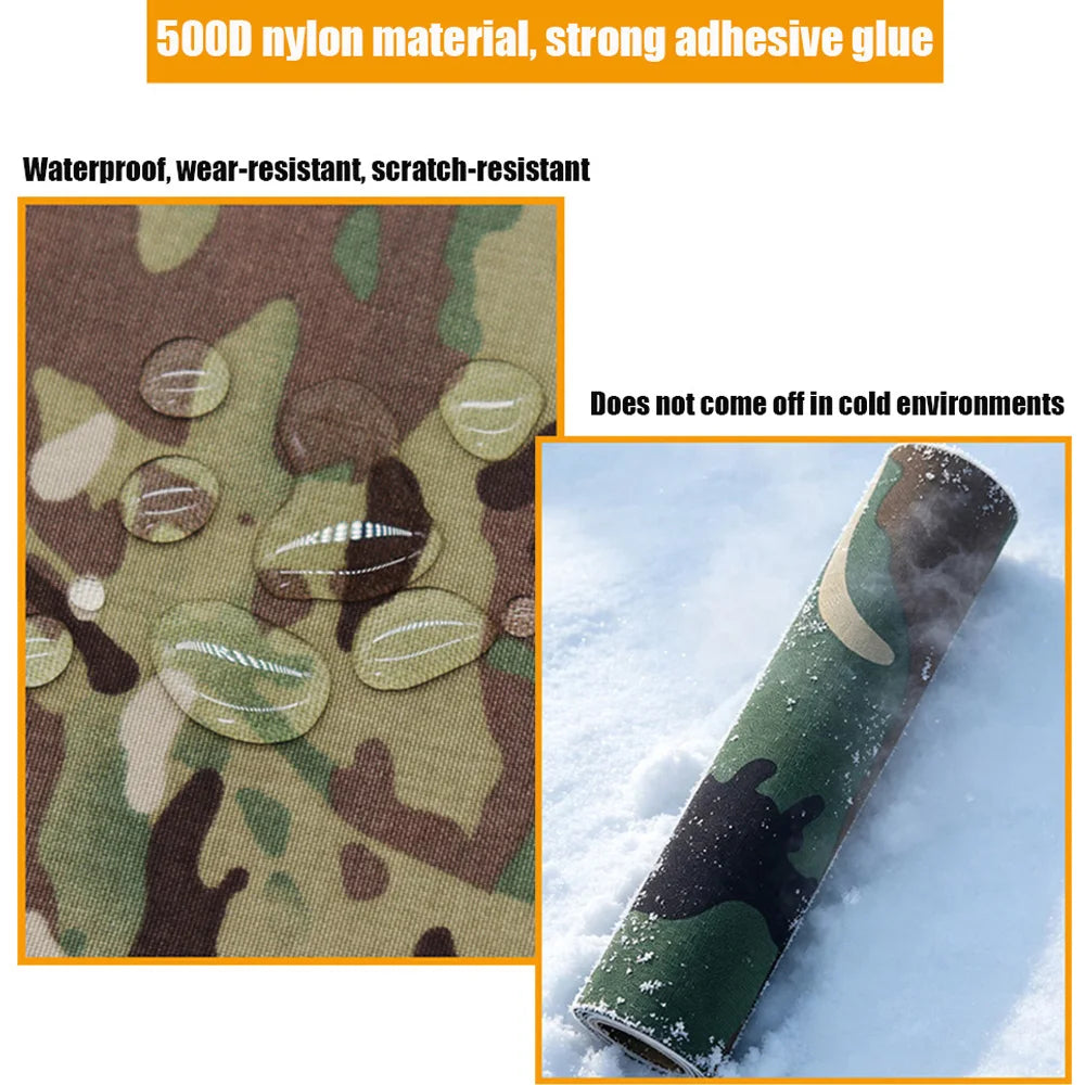 Tactical Self-Adhesive Tape Multifunctional Strong Camouflage Stickers For DIY Phone Case ，Flashlight，Optics，knives，Outdoor Tool