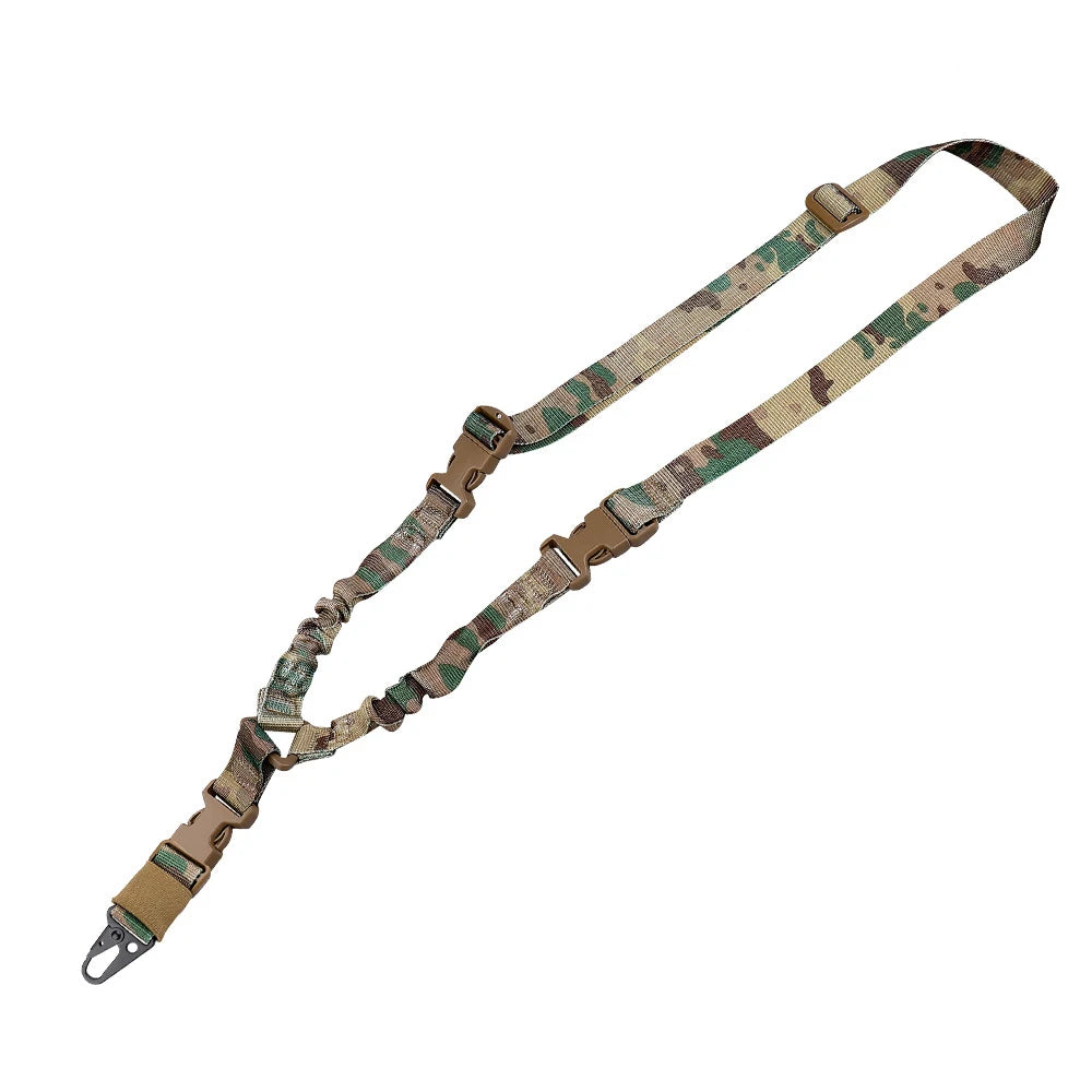 Tactical Gun Single Point Sling Adjustable Bungee Rifle Shoulder strap length for Airsoft Hunting Accessories Strap M4