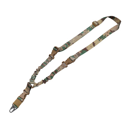 Tactical Gun Single Point Sling Adjustable Bungee Rifle Shoulder strap length for Airsoft Hunting Accessories Strap M4
