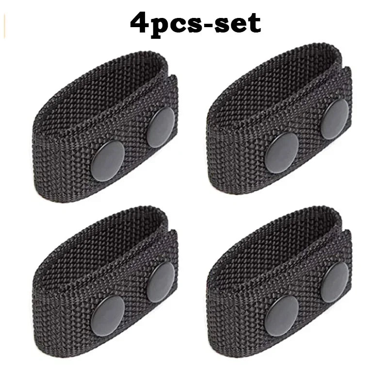 4Pcs Tactical Belt Buckle Heavy Duty Belt Keeper Portable Webbing Strap Military Belt Equipment Accessories for Outdoor Sports