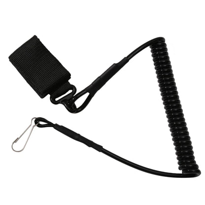 Elastic Lanyard Rope Tactical Anti-lost Spring Safety Strap Gun Rope For Key Ring Chain Flashlight Hunting Accessories