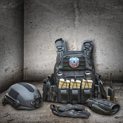 MGFLASHFORCE Tactical Vest Quick Release Molle Plate Carrier Airsoft Hunting Combat Vest for Men