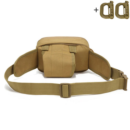 Portable hidden waist bag with widened adjustable waistband, high-strength quick release buckle, layered storage
