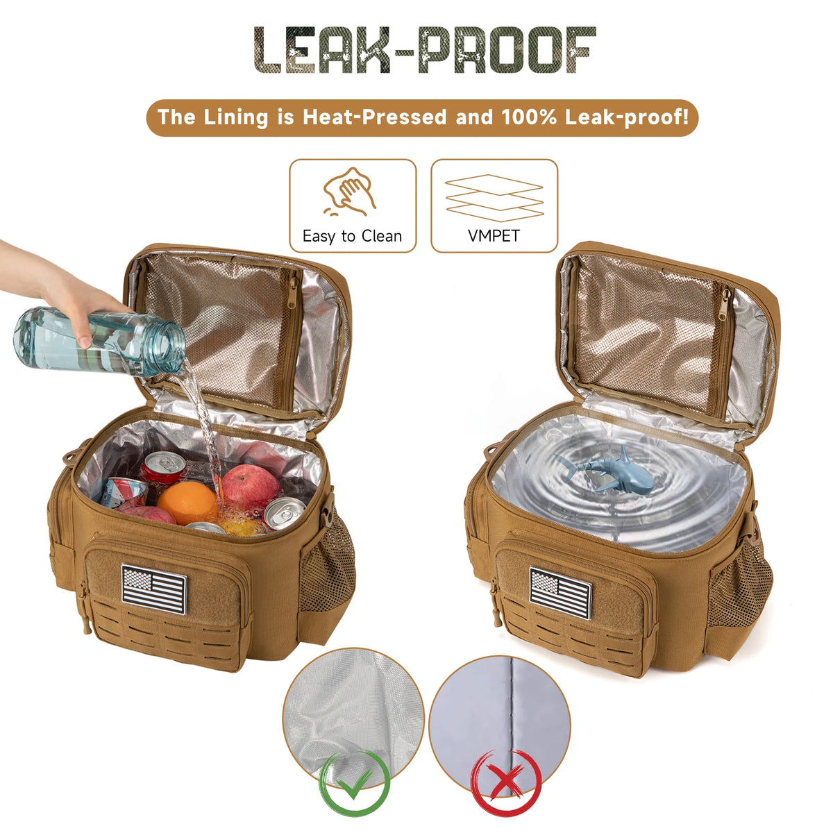 13L Tactical Thermal Cooler Hunting Bag Leakproof Insulated Durable Gear Storage Bag For Hunters Wild Field Trip Shooting Camping Fishing Outdoor Portable Insulated Food Carrier Bag