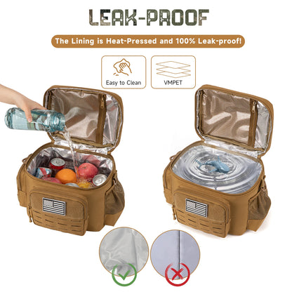 13L Tactical Thermal Cooler Hunting Bag Leakproof Insulated Durable Gear Storage Bag For Hunters Wild Field Trip Shooting Camping Fishing Outdoor Portable Insulated Food Carrier Bag