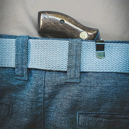 Universal Gun Belt Clip for Revolvers, Minimalist Inside Waistband Concealed Carrying for IWB Holster Clip, Ambidextrous Design
