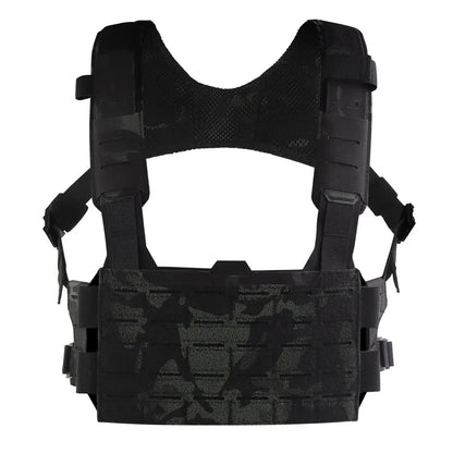 Tactical Modular Chest Rig Camo Style Scalable Design HX Harness Molle Front Panel for Outdoor Hunting Airsoft Training Gear