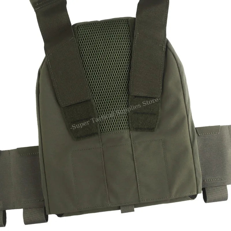 Sub-Zero Plate Carrier Portable Gear Molle Airsoft Quick Release Low-Visibility KZ Tactical Vest with 556 Triple Magazine Pouch