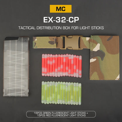Tactical Marking Light Dispenser Belt Mounted Fluorescent Label Glow Lighting Signal Sticks Elastic Pouch Hunting Accessories
