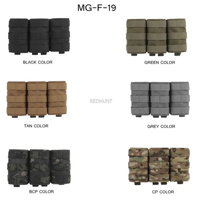 Molle Combat Bag Vest Mag Pouch Pack Fast Cartridges Clip Ammunition Carrier Ammo Holder Tactical Mag 7.62 Triple Magazine Pouch
