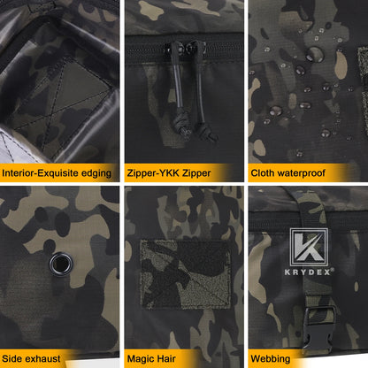 KRYDEX Tactical Travel Packing Organizer Pouch 70D Nylon Packing Cubes Waterproof Luggage Bags YKK Zipper 4pcs set