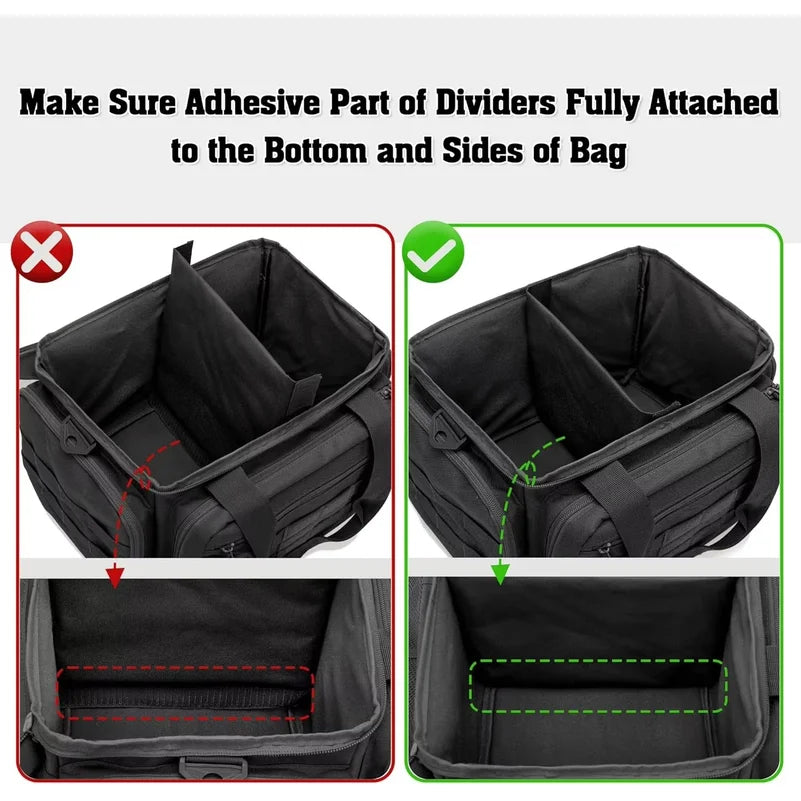 Tactical Gun Range Bag EDC Shoulder Bag Pistol Shooting Range Bag Hunting Carrying Case for 4 Handguns with 6 Magazine Slots