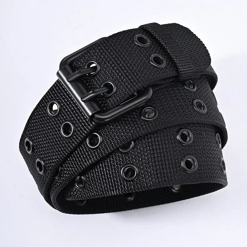 2026 New Men Breathable Nylon Fabric Belt outdoor sport Belt Pin Buckle Trousers Jeans Belt