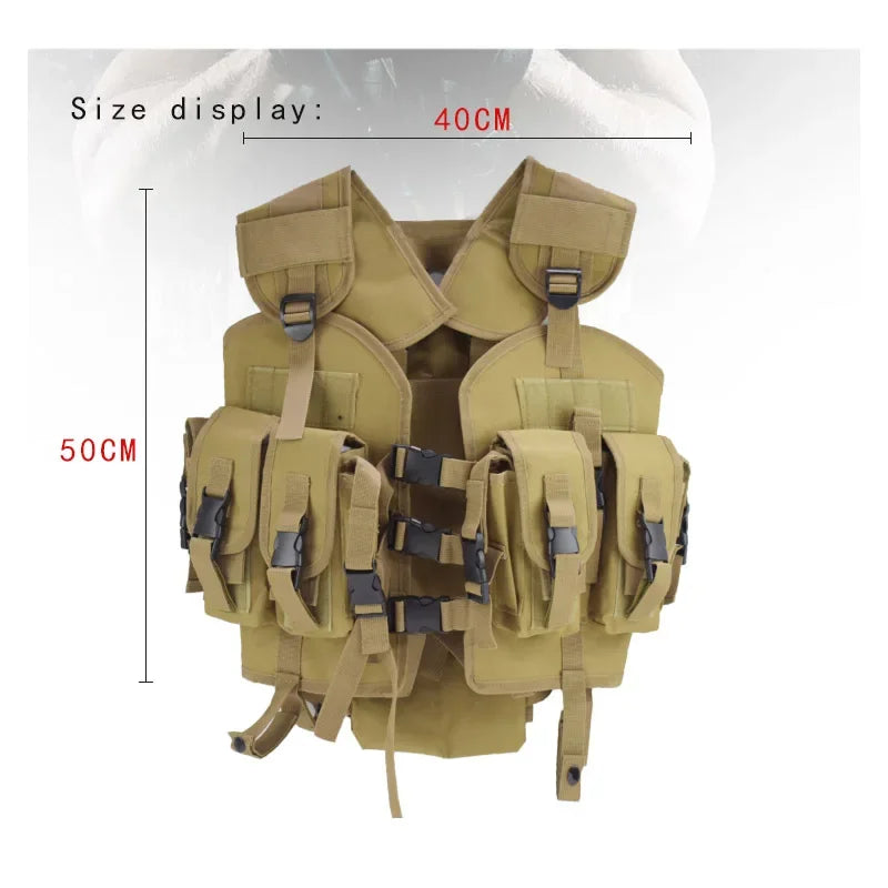Outdoor Tactical Molle Vest Outdoor Men's Hunting Vest Military Equipment Colorful Bullet Multifunctional Armor
